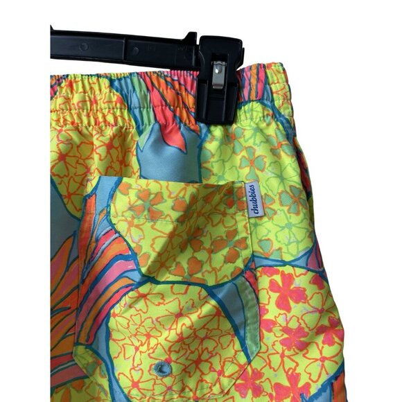 Chubbies The Hooligans Neon Pineapple Swim Trunks XL Bright Board Shorts Pockets - Picture 5 of 7